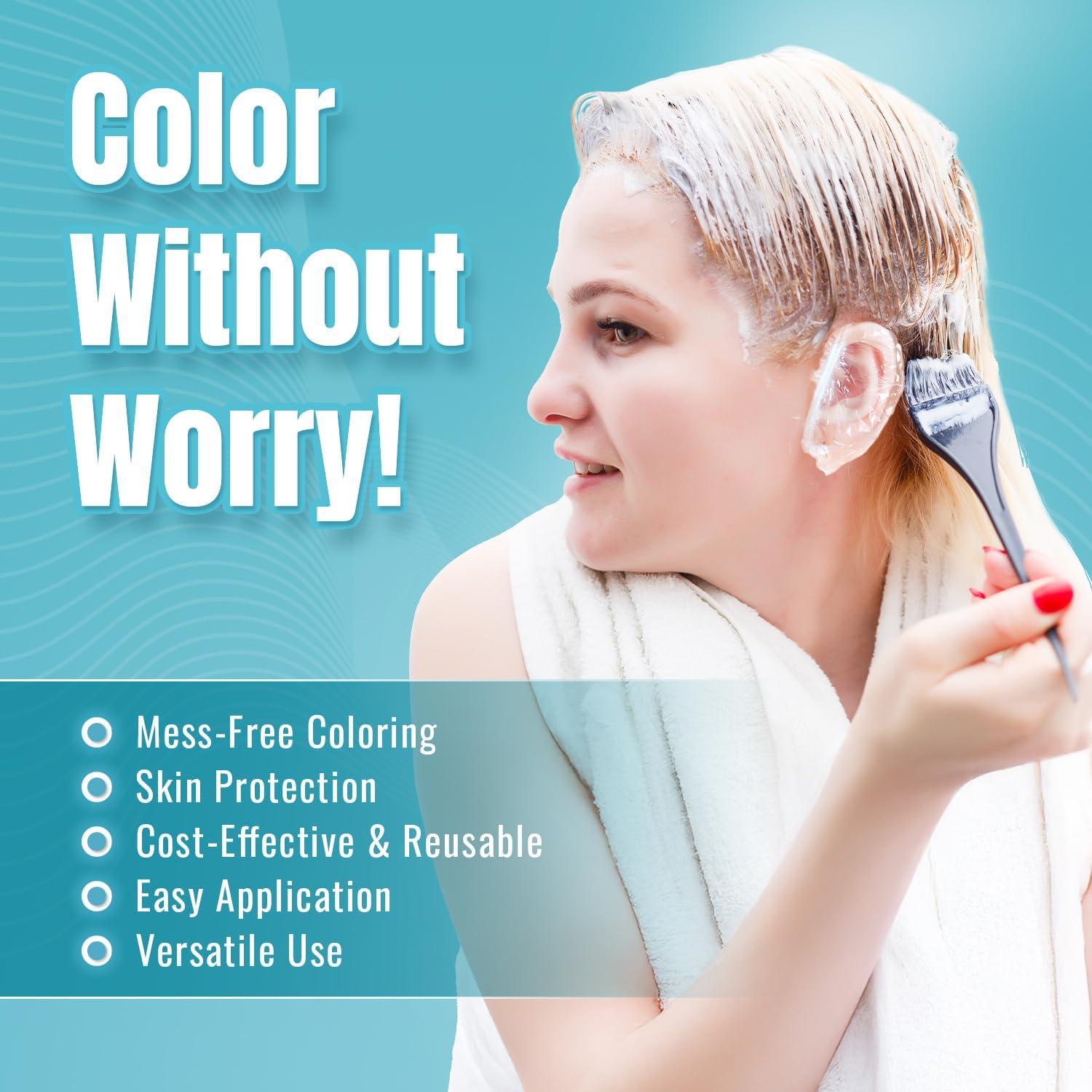 Belanto Waterproof Ear Stickers 500pcs, Disposable Ear Waterproof Ear Protection for Swimming, Showering and Other Water Sports Kids,women Heel Invisible Foot Sticker, Plastic (Disposable Ear Covers 500)