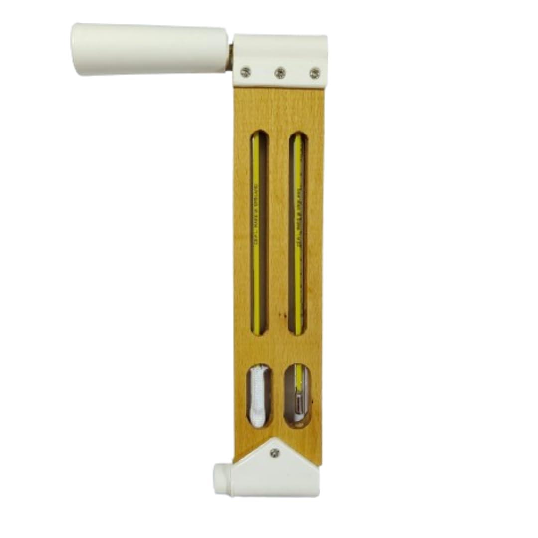 Japsin Instrumentation \"Ji\" Japsin Instrumentation Sling Psychrometer Whirling Hygrometer Thermometer Wooden Body (Type centigrade) Range -5 to 50 Deg C Dry/Wet