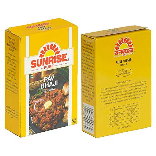Sunrise Pure Sunrise Aloo Dum, Biryani Pulav, Chana, Chicken Curry, Machher Jhol, Meat, Paneer Butter, Pav Bhaji, Sabji, Sambhar, Shahi Garam All Type of Masala Each Pack 50gm (Pack of 11)