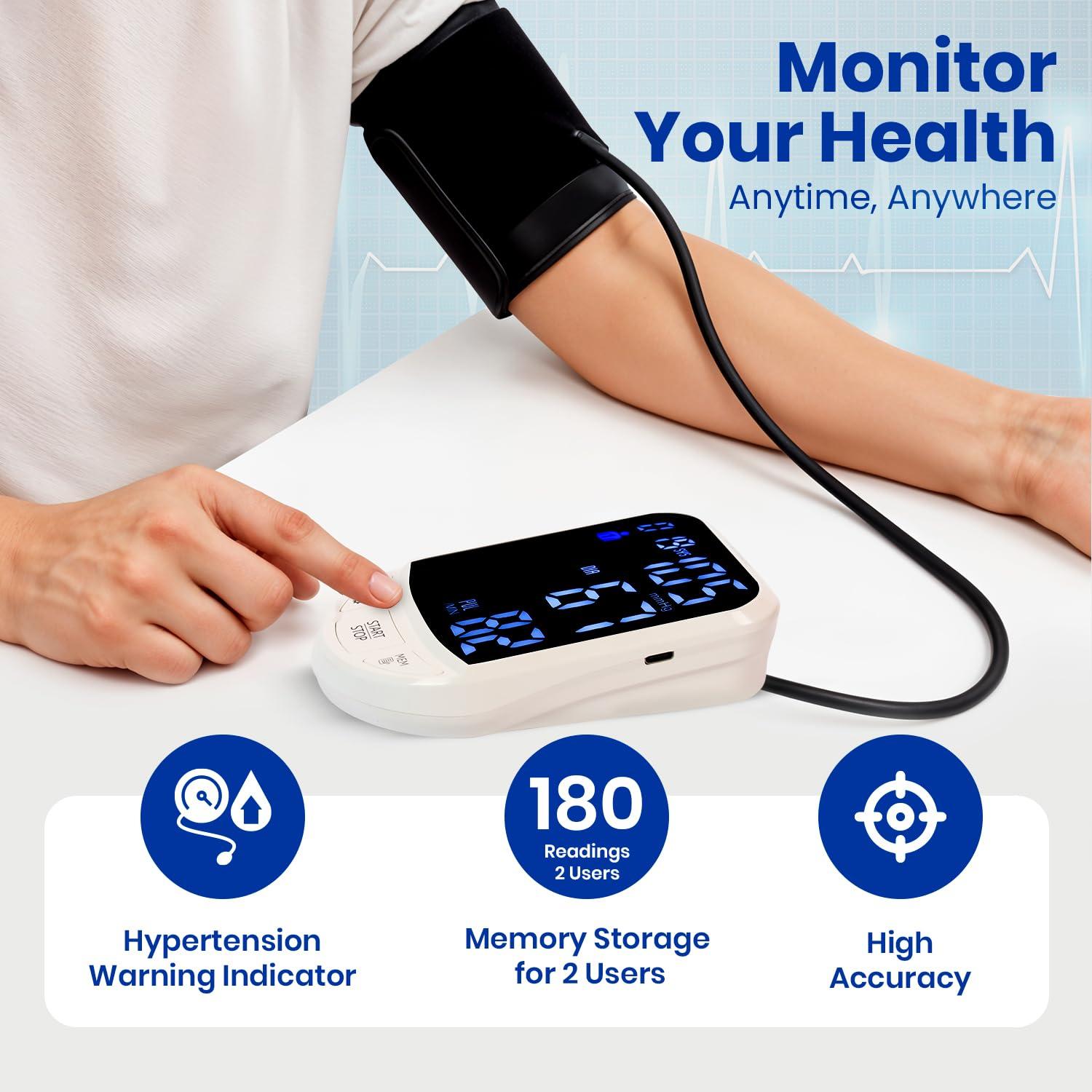 AGEasy AGEasy (Max Group) Fully Automatic Digital Blood Pressure Monitor | 2 Years Warranty | Portable, Lightweight BP Machine for Monitoring Hypertension & Managing Heart Health| Arm Circumference (22-42cm)