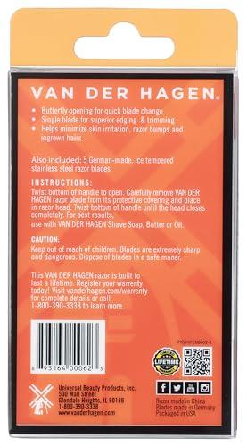 VAN DER HAGEN Van der Hagen Traditional Heavy Duty Safety Razor w 5 Blades