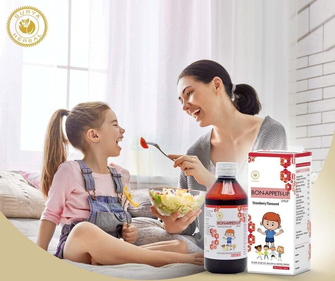 HerbRoot HerbRoot Surya Herbal Bon-Appeti-Up Syrup | Syrup Helps Boost Immunity |Digestive System Naturally |Appetite Relieves | Constipation in Kids Boost Natural Immunity in Children Strawberry Flavoured,200ml, (Pack of 3 )