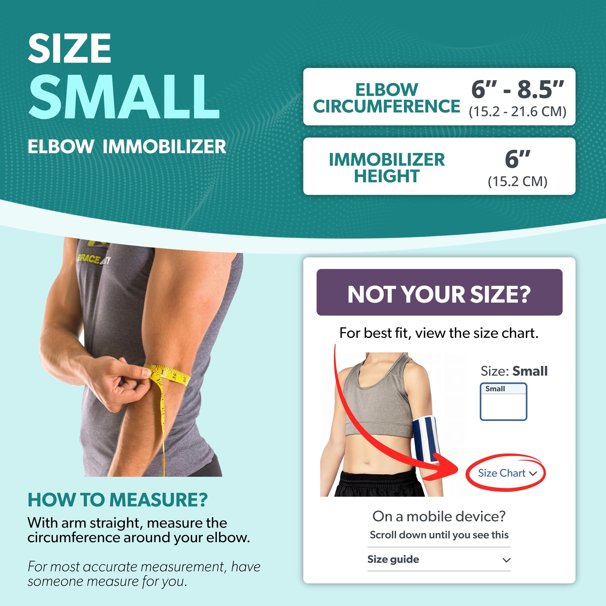 BraceAbility Pediatric Elbow Immobilizer Splint & Arm Restraint for Toddlers / Children-S