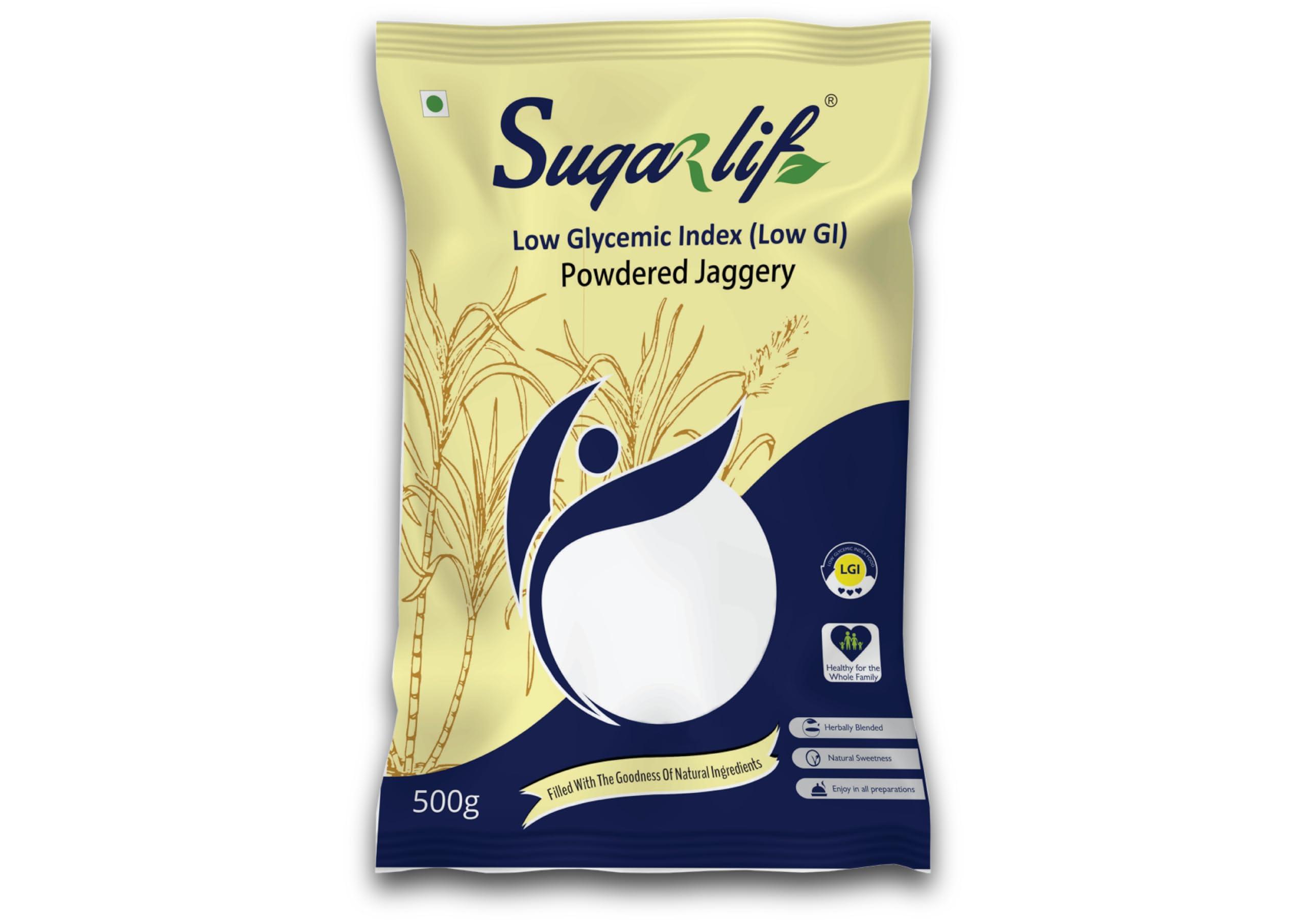 Sugarlif Sugarlif Low GI Herbal Jaggery powder - Orignal Product of Dr C K Nadagopalan - Diabetic Friendly - Low Glycemic Index - Suitable for all.