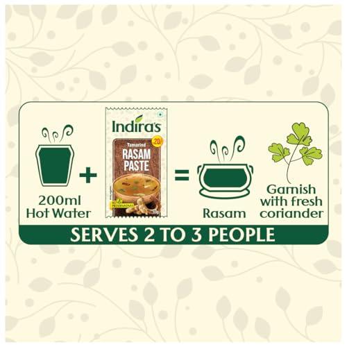 INDIRA Indira’s Instant Tamarind Rasam Paste, More Flavourful Than Rasam Powder Masala Mix, Ready to Eat Rasam, No Need for Cooking - Just Add Hot Water (50gX9)