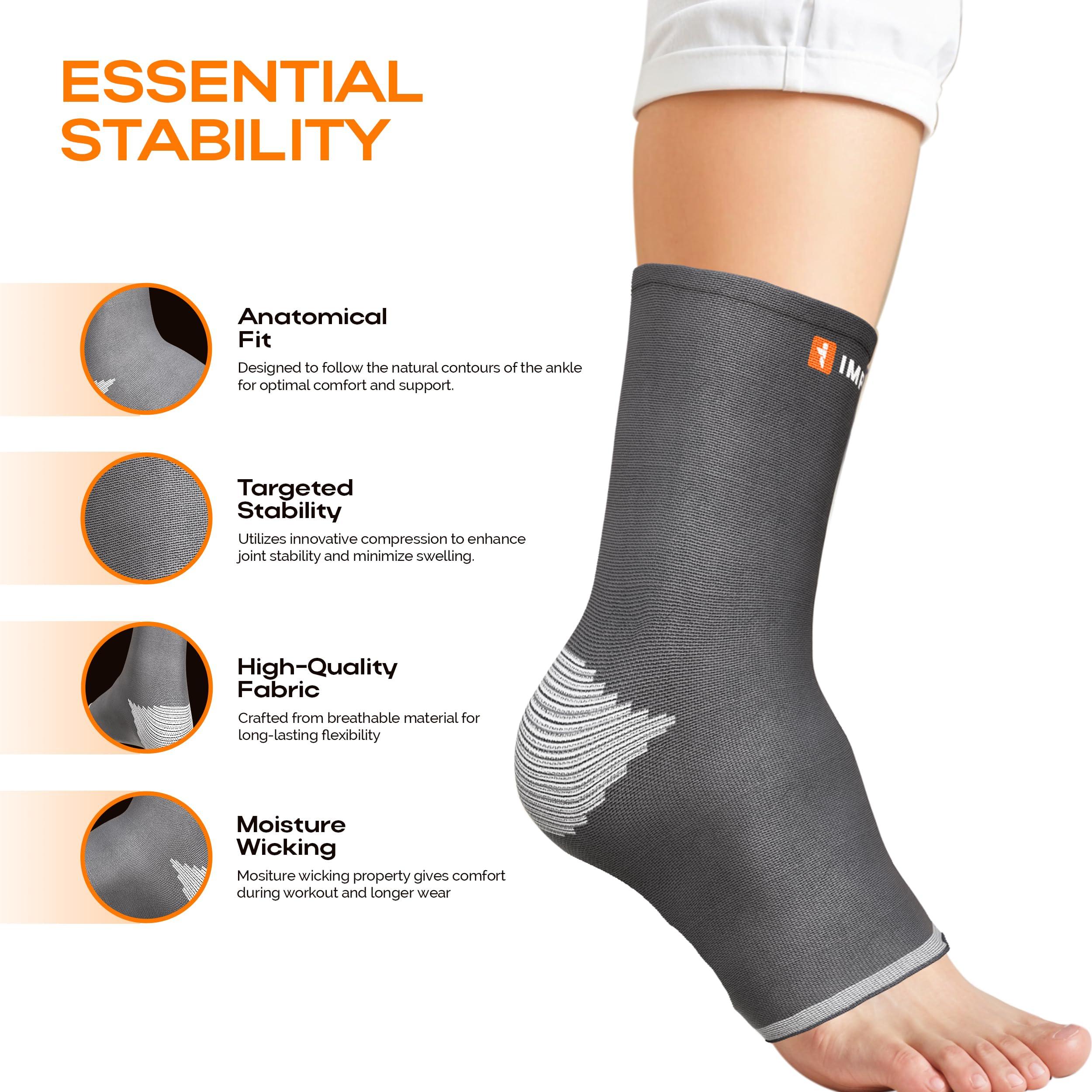 IMPETUS IMPETUS Premium Ankle Support for men, ankle brace for Sprains Ankle Protection Guard, ankle compression support women, ankle compression sleeves, heel pain relief