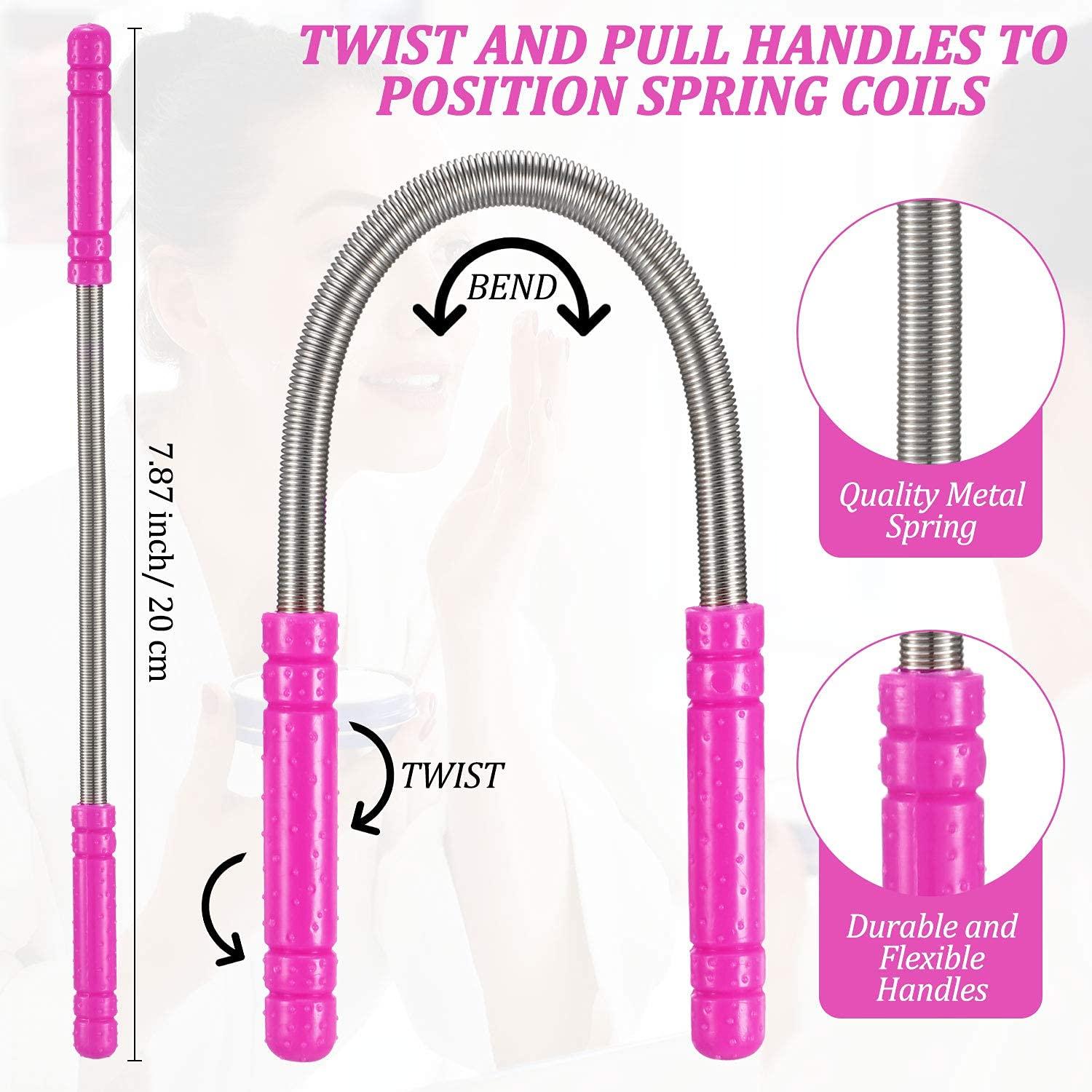 GOHO 2 Pieces Spring Facial Hair Remover Manual Epilator Spring Face Hair Roller Threading Epilator Tools for Face Hair Removing Supply
