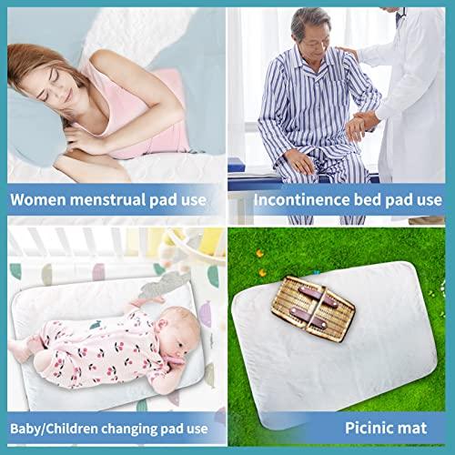 SOFYFINE SOFYFINE Bed Pads for Incontinence Washable, 34 X 36 Inches Large Chux Pads, Reusable and Waterproof Mats, Baby & Kids Pads, Women Pads, Puppy Training Pads, Pack of 2 (2Blue & 2Green)