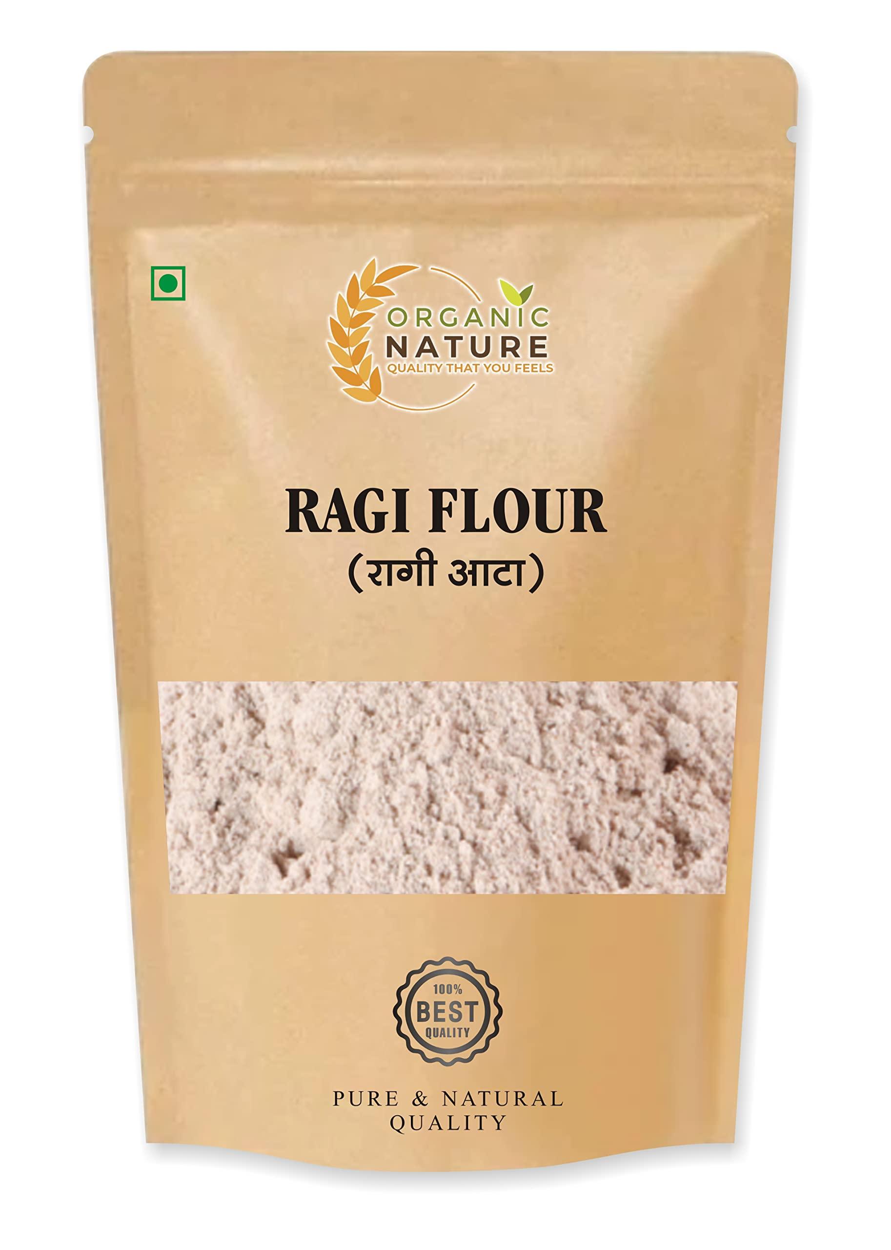 ORGANIC NATURE organic nature Ragi atta Raagi flour Filler Millet Nachani atta Multi Grain ragi (pack of 400 gram)