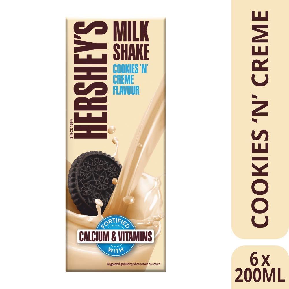 HERSHEY'S Hershey's Milkshake Cookies n Creme, 6 x 200 ml