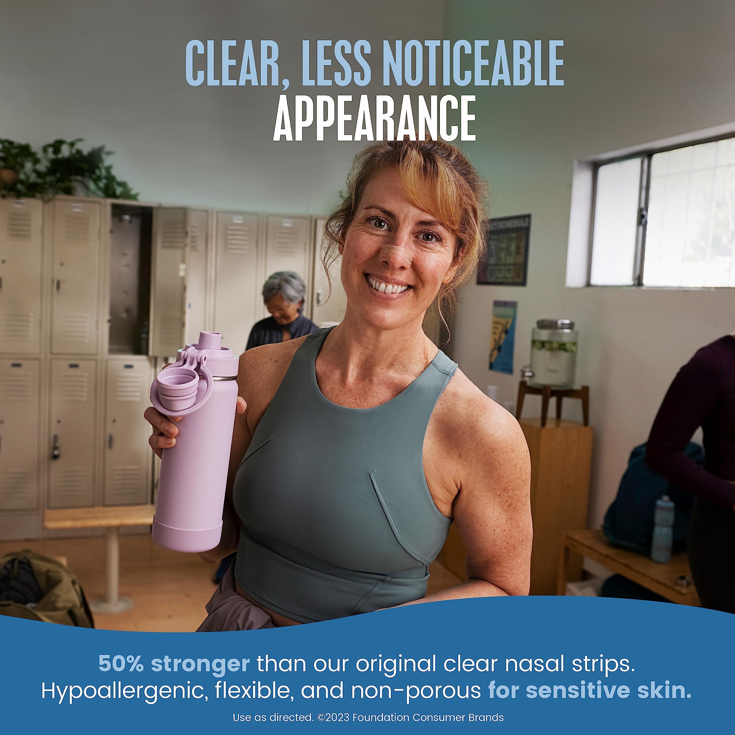 Breathe Right Breathe Right Breathe Right Extra Clear Drug-Free Nasal Strips for Nasal Congestion Relief, 44 count