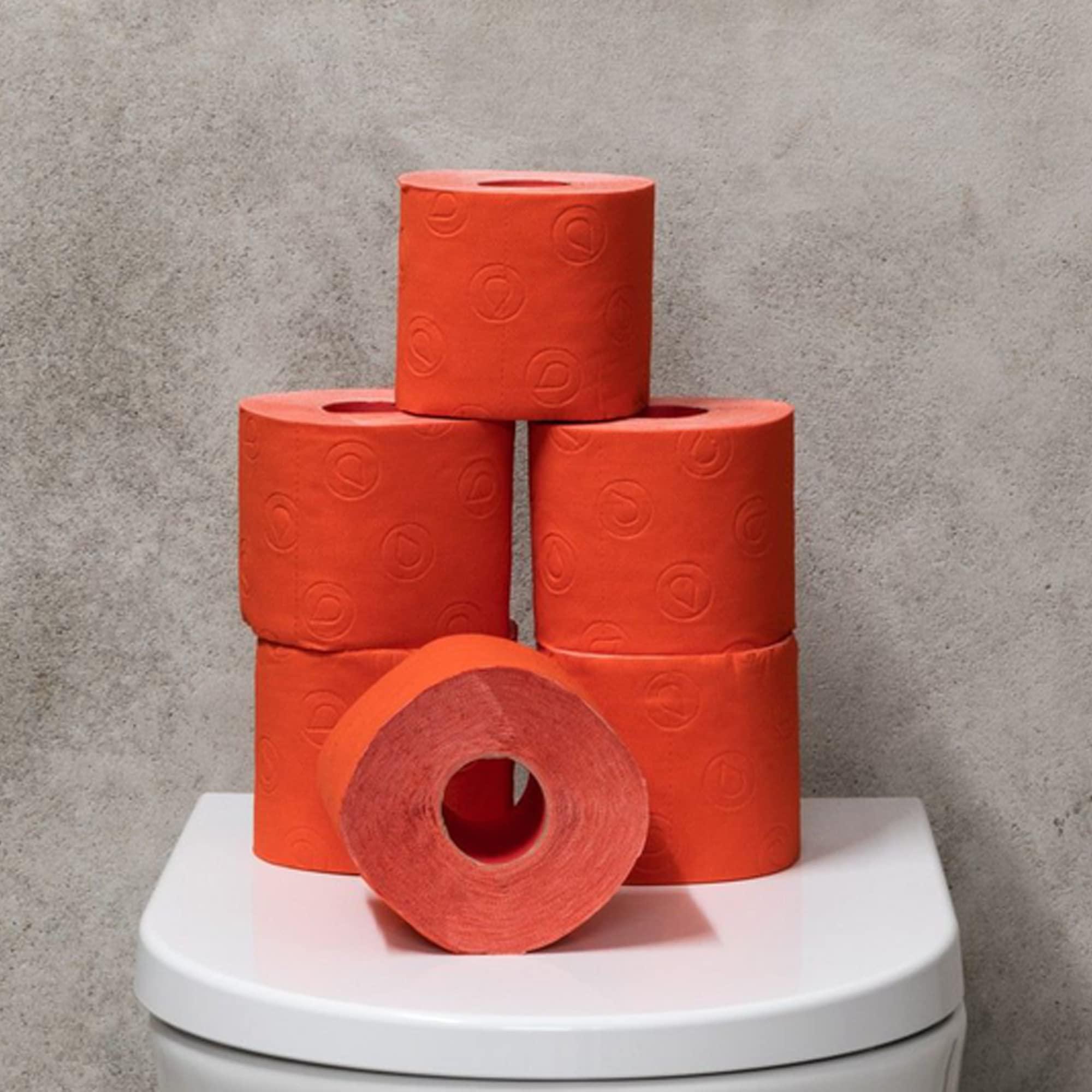 Renova Renova Red Toilet Paper, 6 Rolls, 3-Ply, Colored & Scented, Soft, Dermatologically & Gynaecologically Tested, 180 Pulls/Roll, 1080 Sheets