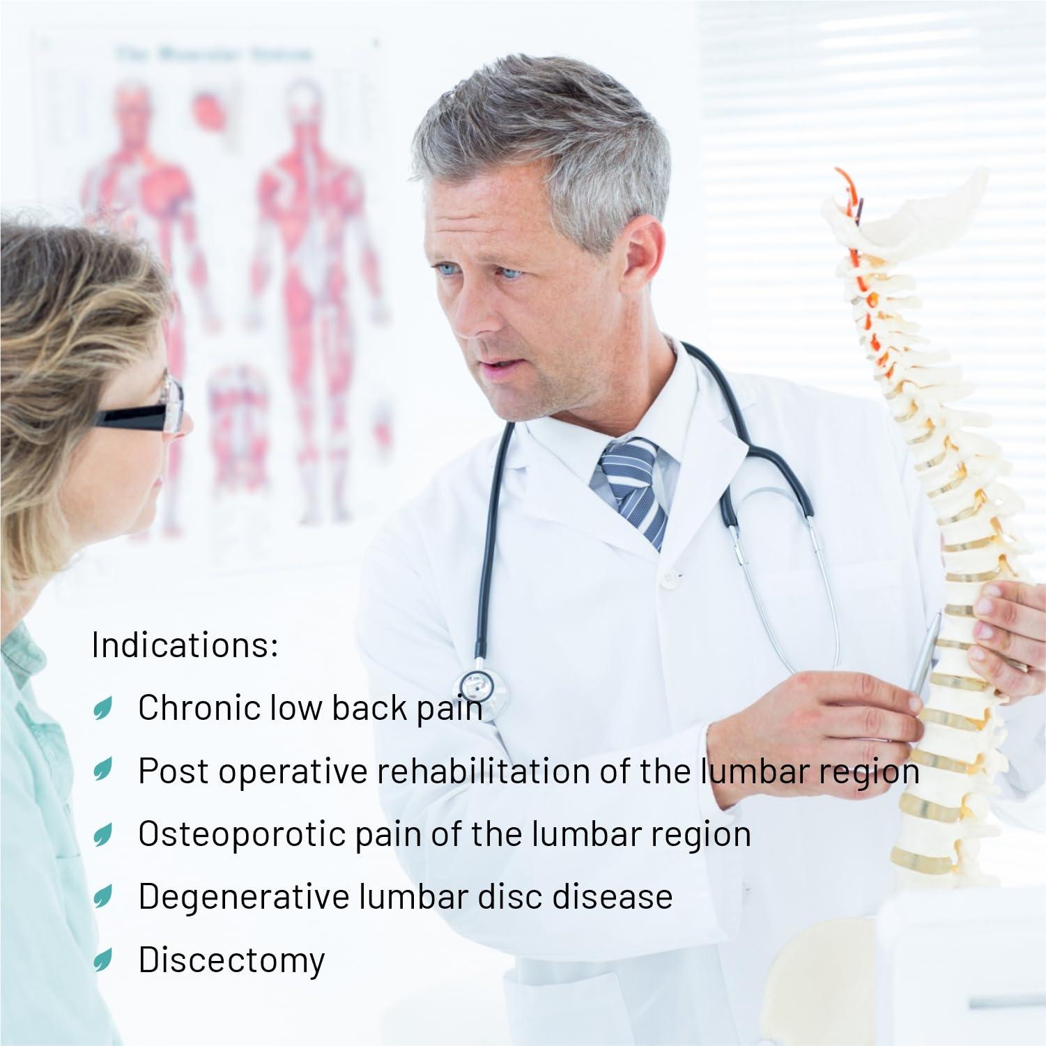 Dyna Dyna | Lumbo Sacral (L.S.) Corset | Back Pain Relief Belt | Lower Back Brace Support | Contoured Lumbar Support | Dual Adjustable Straps | For Men and Women. (LARGE)