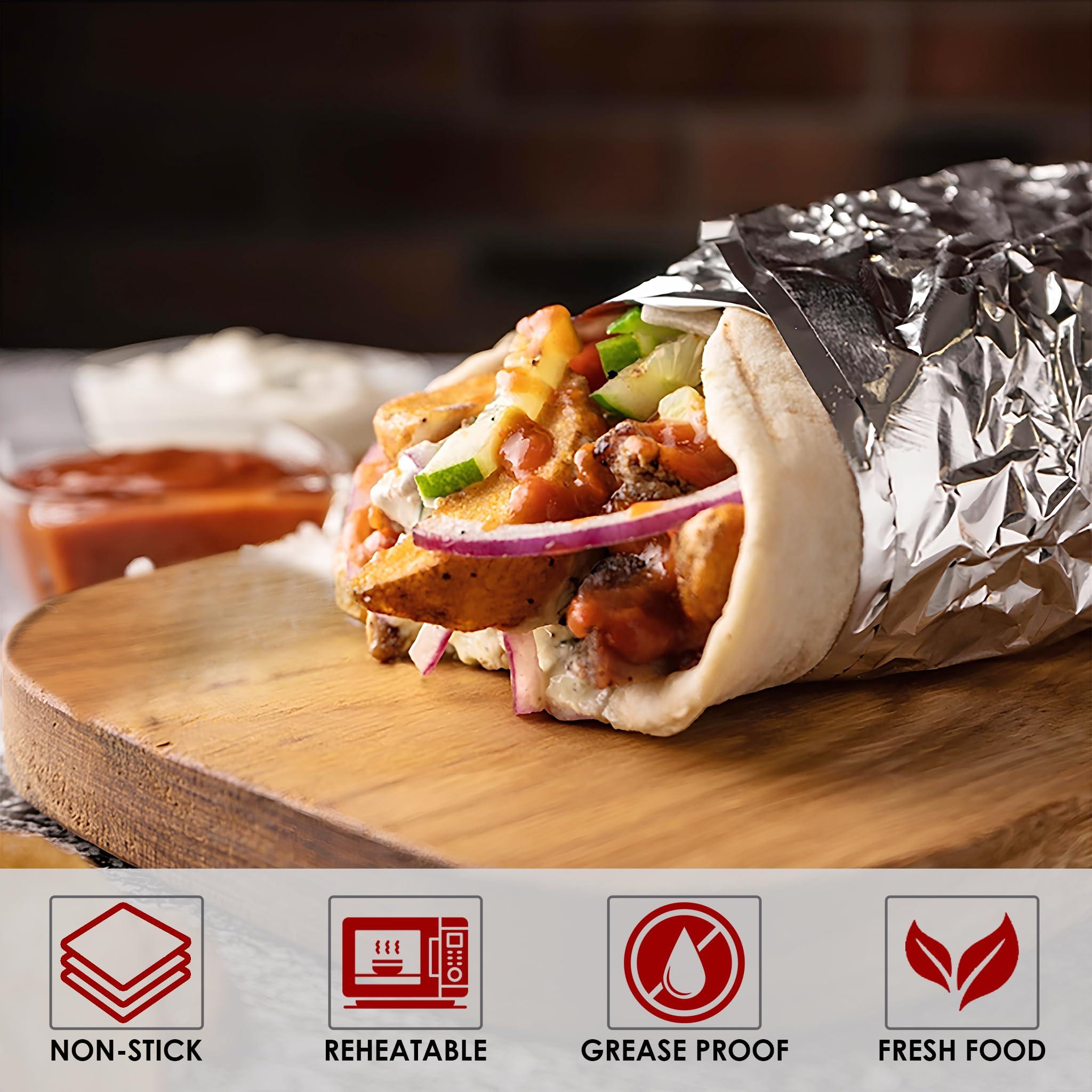 EUROFOIL Eurofoil Food Wrap Aluminium Foil 72 Meters | Food Grade Strong & Durable Foil | for Packing, Wrapping, Cooking, Baking & Grilling | Non-Stick Multipurpose Parchment Paper | Keeps Food Fresh