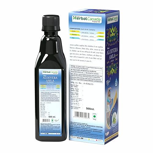 HARC Herbal Canada Harc Herbal Canada Aloe Vera Amla juice | Helps for Immunity booster, Hair Care, Skin Care (Pack of 3)
