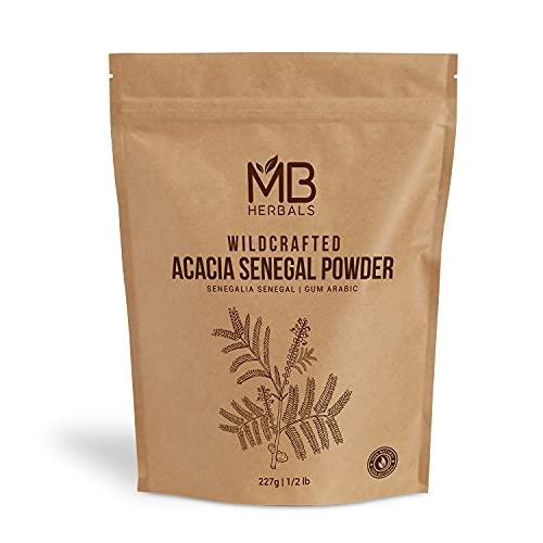 MB Herbals MB Herbals Gum Arabic Powder 227g | Senegalia senegal | Acacia senegal Powder | Plant Based Edible Gum Powder | Origin: Senegal, Africa