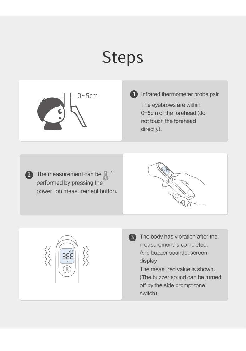 OTICA OTICA Yuwell Infrared Non-Contact Forehead Thermometer CE & CFDA Approved
