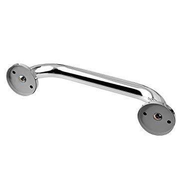 Implemental Bosney Steel Industries Heavy Duty Stainless Steel Grab Bar, Steel Handle, Toilet Grab Bar Shower Grab Bar (Chrome 30 cm) 12\" (inch) (Pack of 4)