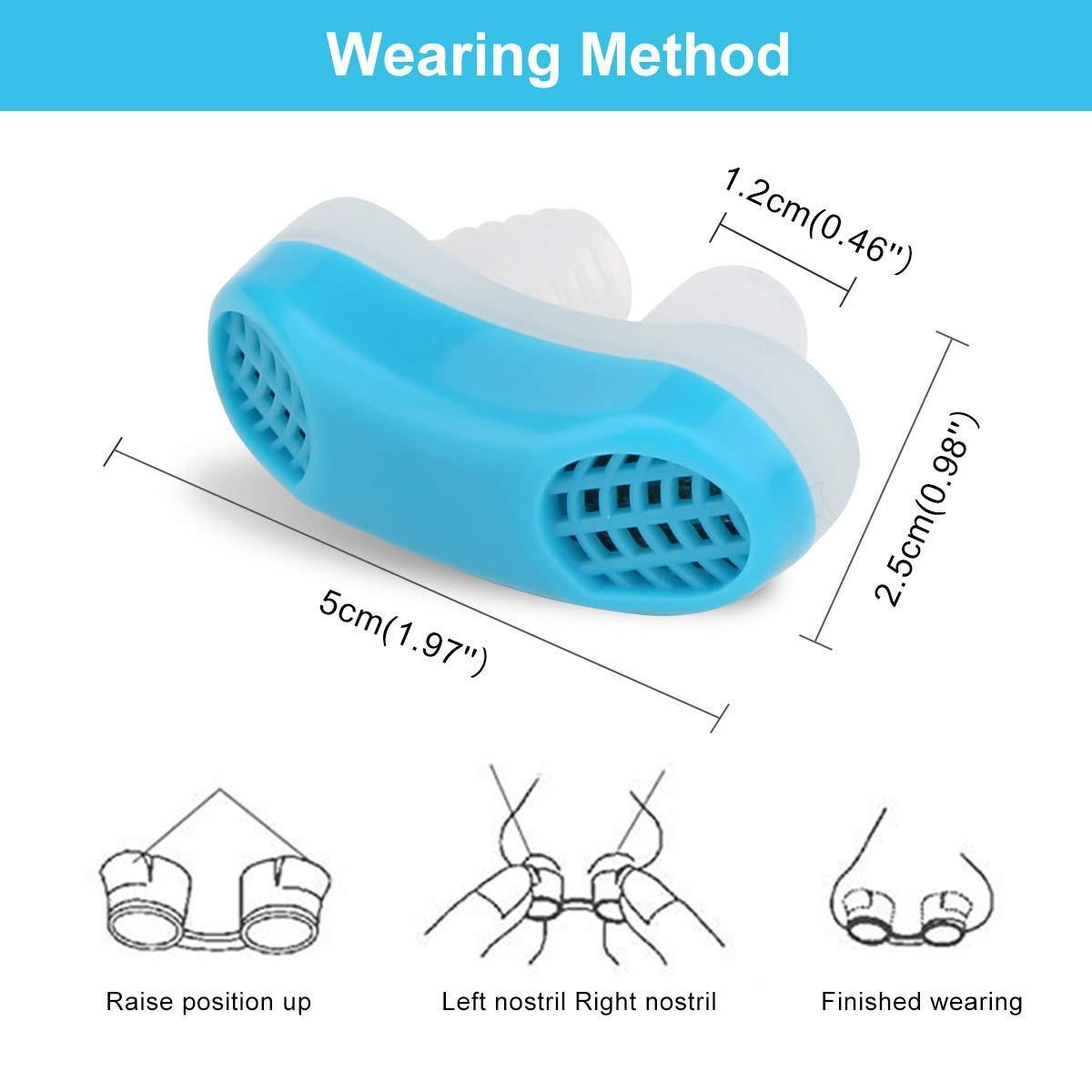 APURK APURK 2 in 1 Nose clip Snoring Solution Snore Stopper Nose Vents Plugs Clip Air Purifier,Anti Snoring Devices Stop Snoring Sleep Aid Nasal Dilator Snore Reducing Aids for Men Women