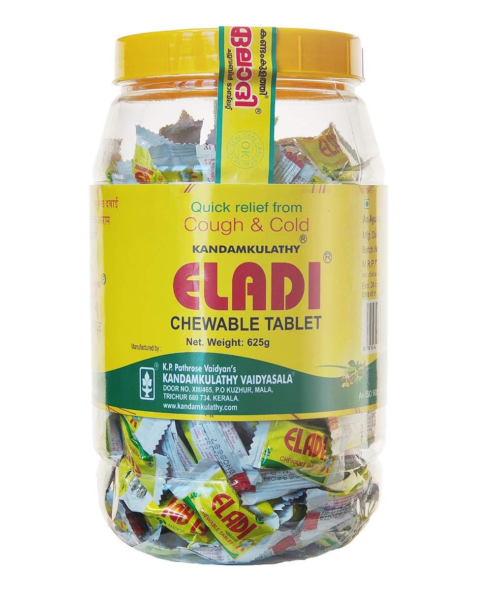 KANDAMKULATHY KANDAMKULATHY Eladi Chewable Tablet (625G Jar/Approx. 250Nos) - Pepper, Dry Ginger