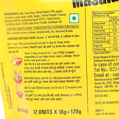 Smith & Jones Smith & Jones Pasta Masala, 10g (Pack of 12)