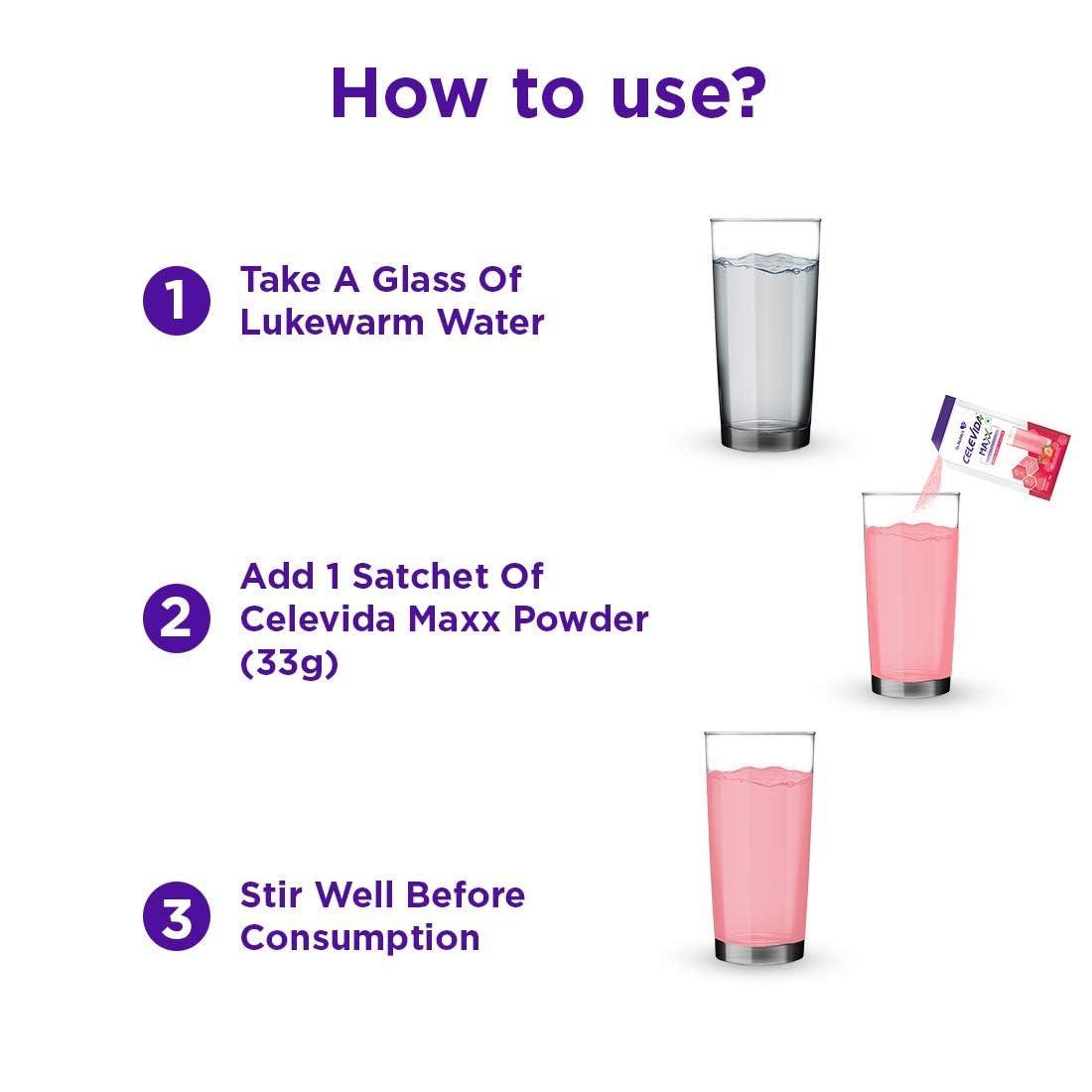 Celevida Maxx Celevida Maxx Dr. Reddy’s - High-Protein and Immunity Supplement to support muscle health and immunity | Strawberry Flavour  | 462 gms (14 sachets x 33g)