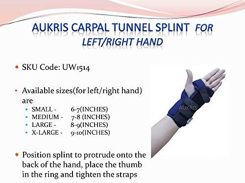 AUKRIS AUKRIS Carpel Tunnel Splint -Left hand- Medium, Blue