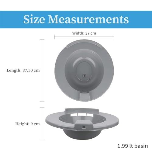 Expertomind Sitz Bath Tub for Piles Pain Relief by EXPERTOMIND Recovery from Pain Hemorrhoids & Postpartum | Non-Toxic Plastic - Only Tub | Grey