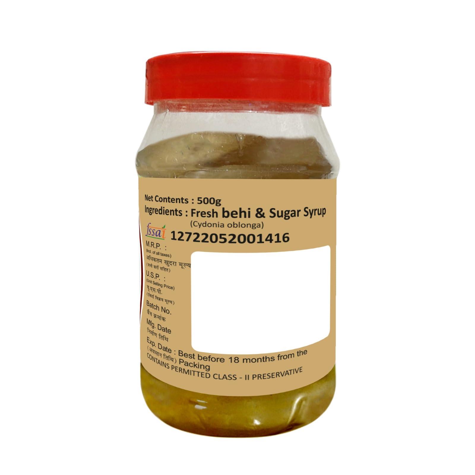 SANSU SANSU Behi Murabba \"Natural Pure Hygienic\" | Behi Murabba, Bihi Murabba, Safarjal Murabba) (Quince Murabba) with \"Raw Forest Honey | Good for Health and Immunity 1 kg