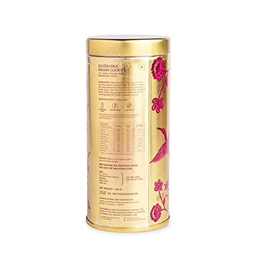 BOMBAY SWEET SHOP Bombay Sweet Shop Indian Gluten-free Cookies | Nankhatai | Tea-time Snack | 100% Vegetarian & No Preservatives (150gm, Pack of 4)