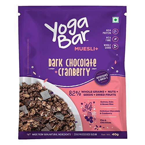 Yogabar Yogabar Breakfast Oats and Muesli | Dark Chocolate Muesli 40gm | Dark Chocolate Oats 400gm |