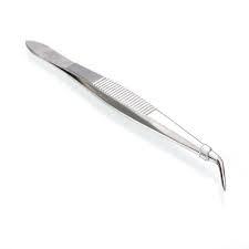 Omega Dental Stainless Steel Tweezer | Tweezer | Dental Instrument (Set Of 3)