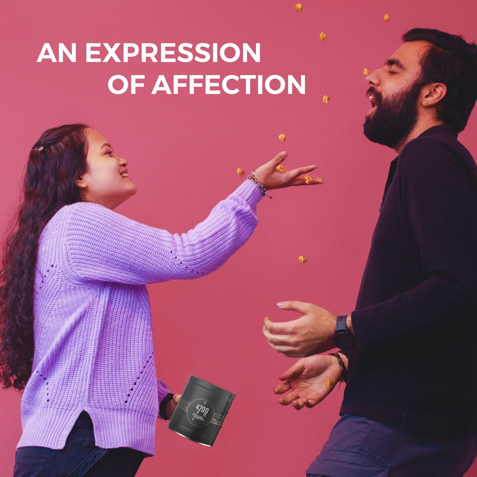 4700BC 4700BC Gourmet Popcorn, Premium Gift Set, 460g, (4 Tins: 1 Hawaiian Barbeque Cheese, 1 Himalayan Salt Caramel, 1 Nutty Tuxedo Chocolate and 1 Mocha Walnut Chocolate)