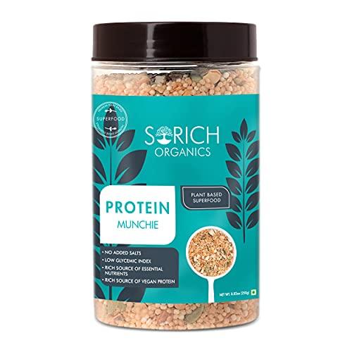 Sorich Organics Sorich Organics Protein Munchies 250 Gm - Mixture of Quinoa Puffs, Soya Nuts, Almonds, Sunflower & Pumpkin Seeds | Super Healthy Ready to Eat Snacks | Daily Dose of High Protein | Gluten Free | Health