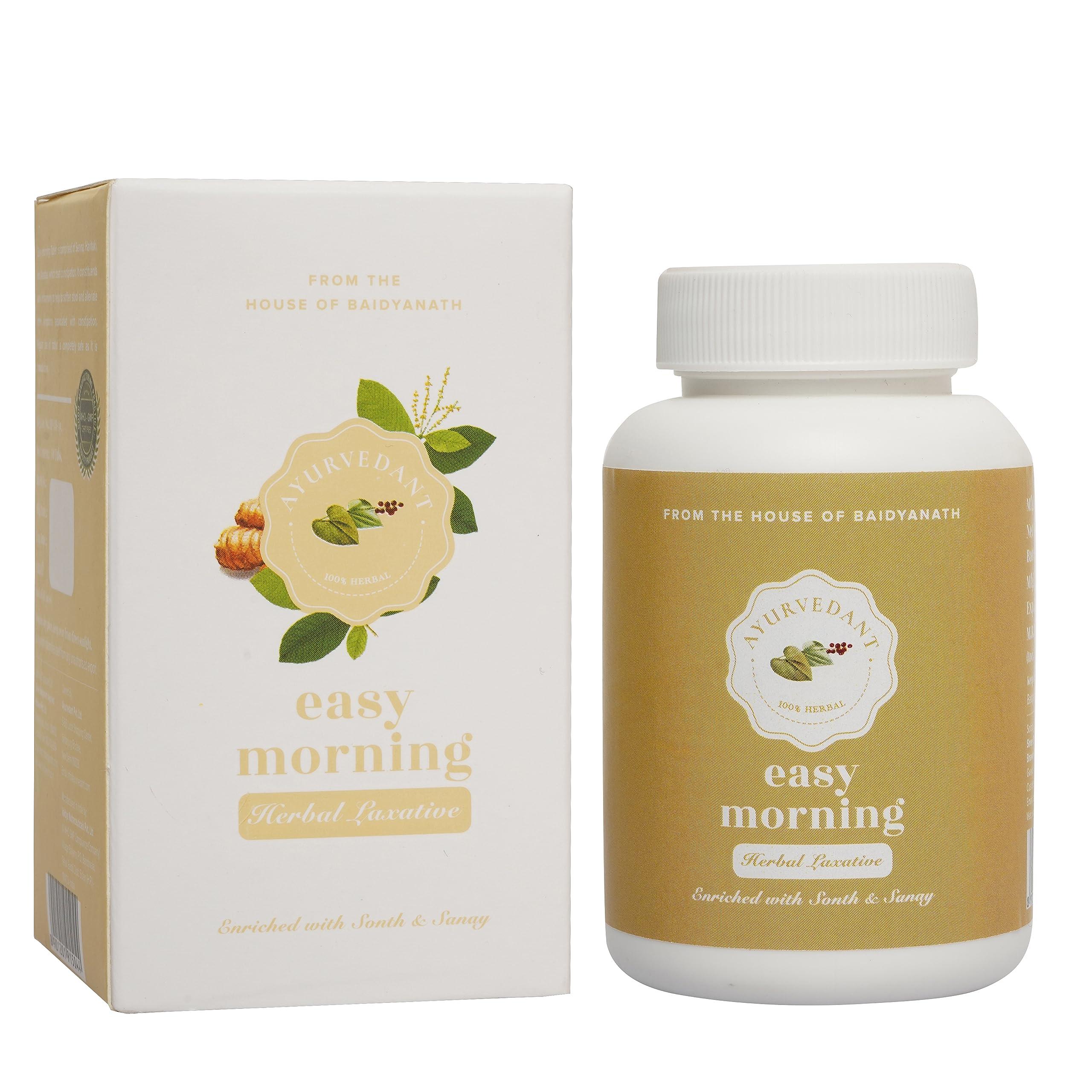 Ayurvedant Ayurvedant Easy Morning Tab For Helpful in Constipation, Improve Digestion & Healthy Bowel Movement (60 Tablets)