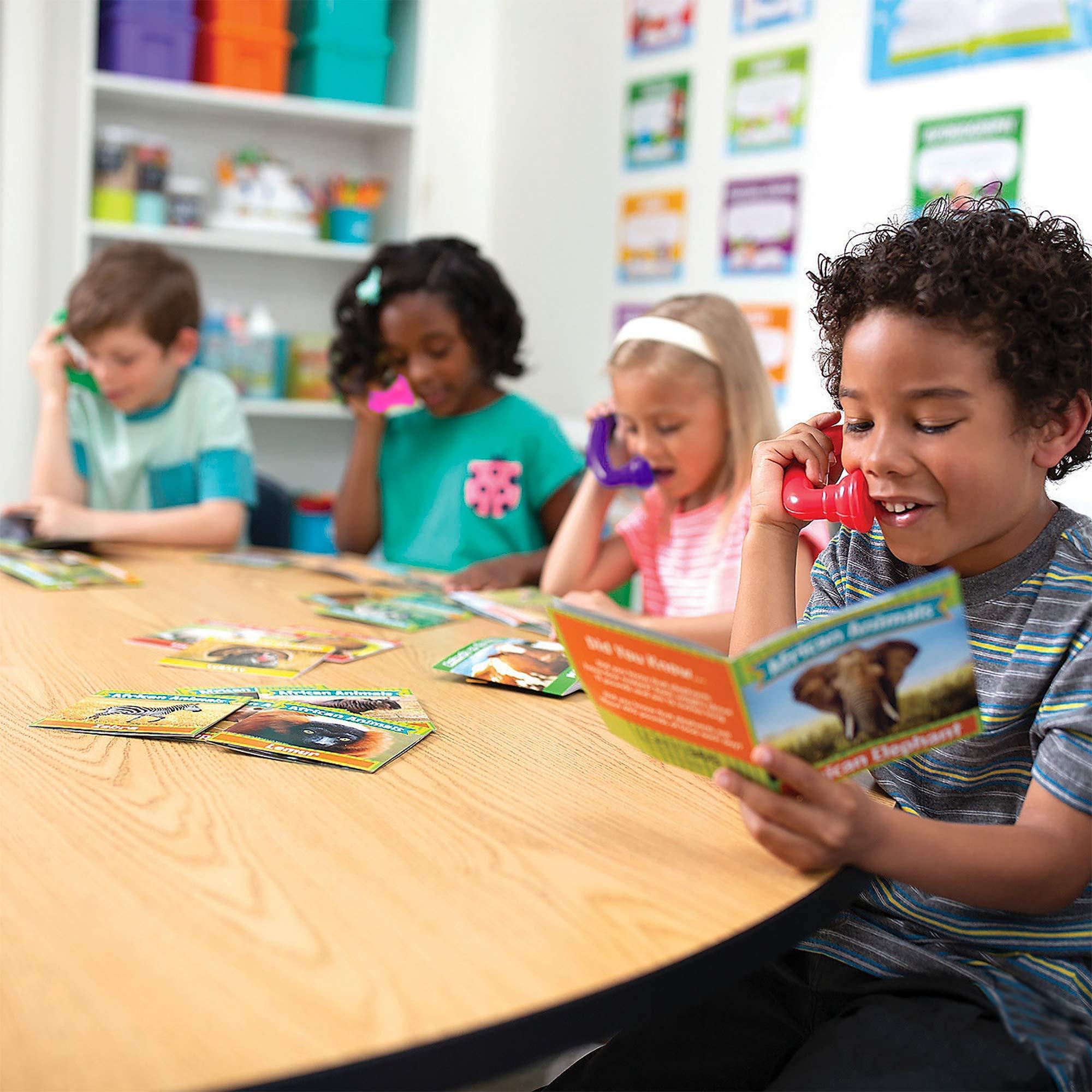 4E\'s Novelty 4E\'s Novelty Whisper Phones for Reading [4 Pack] Auditory Feedback, Hear Myself Sound Phone - Accelerate Reading Fluency, Comprehension & Pronunciation - Speech Therapy Materials Toys