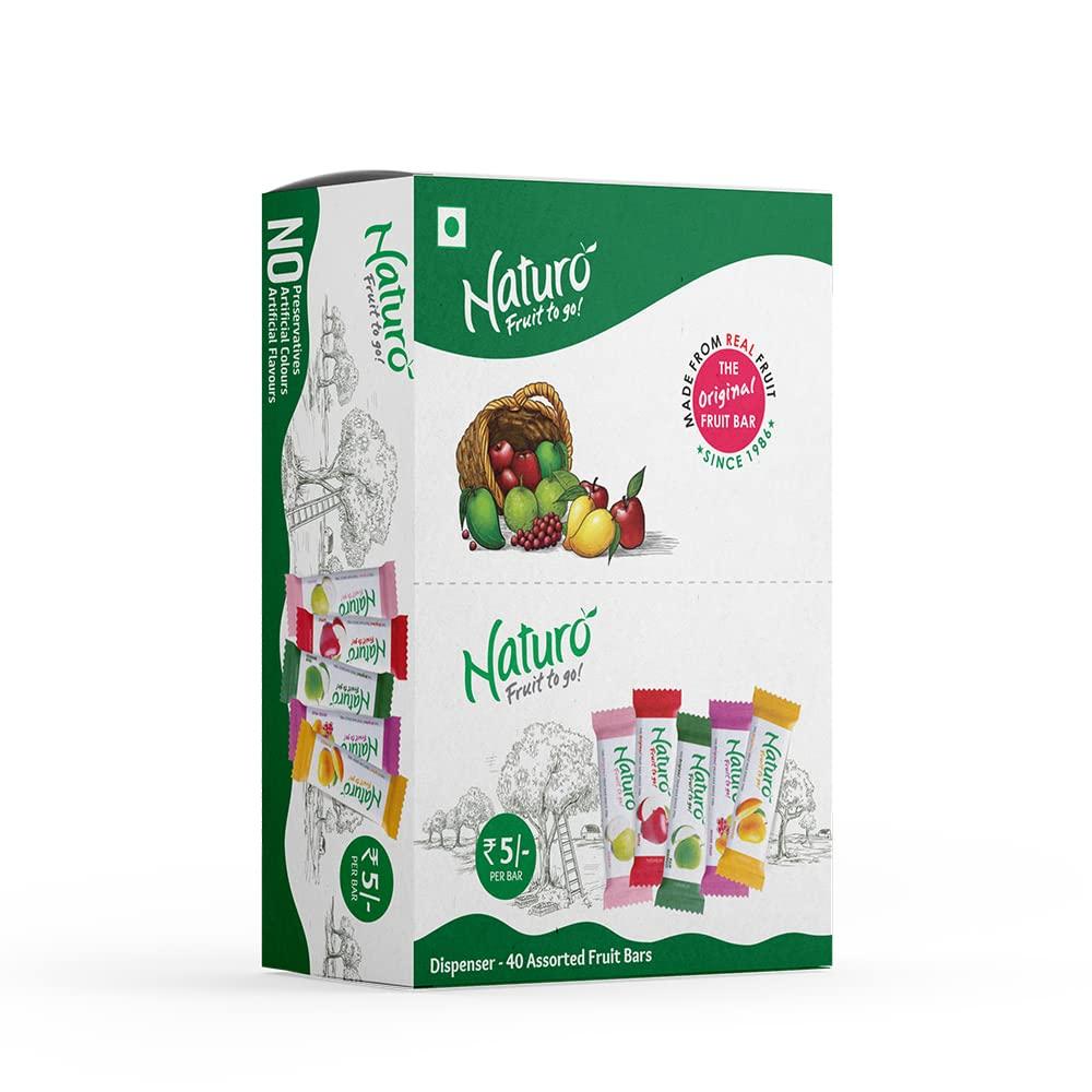 Naturo Naturo Mango & Assorted Fruit Bars, 10 g, 40 Count, 2 Dispenser