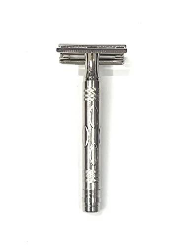 Ashoka Ashoka Men Double Edge Brass Safety Razor (Silver) - A558