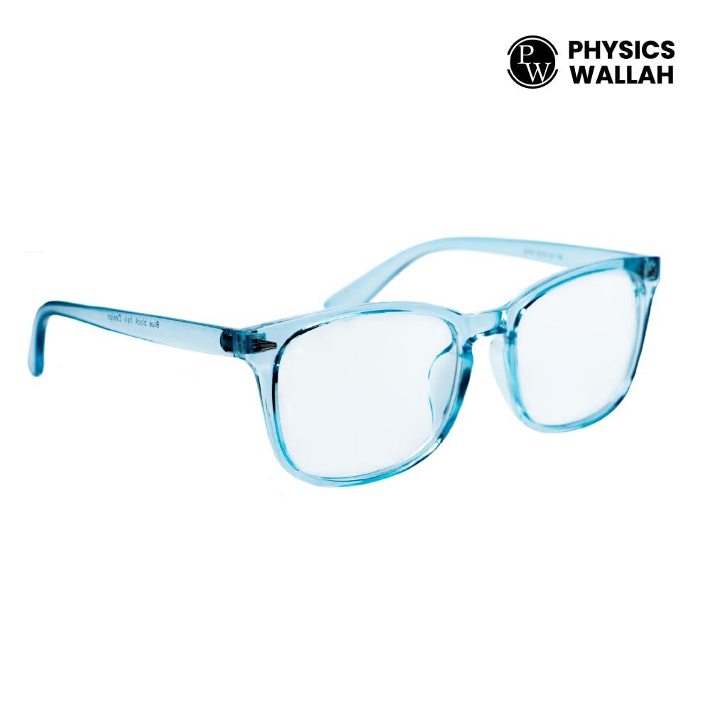 PW PW NAZARIYA Blue Ray Protection Glasses | Stylish Zero Power Glasses for Men & Women | UV Filter Glasses | Computer Glasses for Eye Protection | Lightweight | blue