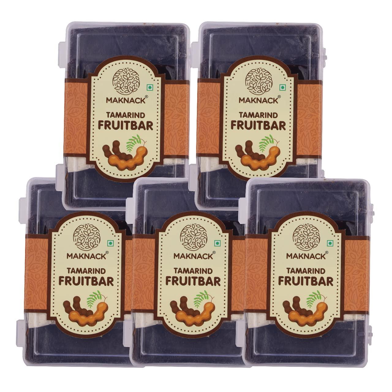 Maknack Maknack Tamarind Fruitbar | Imli Slice Bar | Healthy Fruit Snacks | Pack of 5 - 1000g