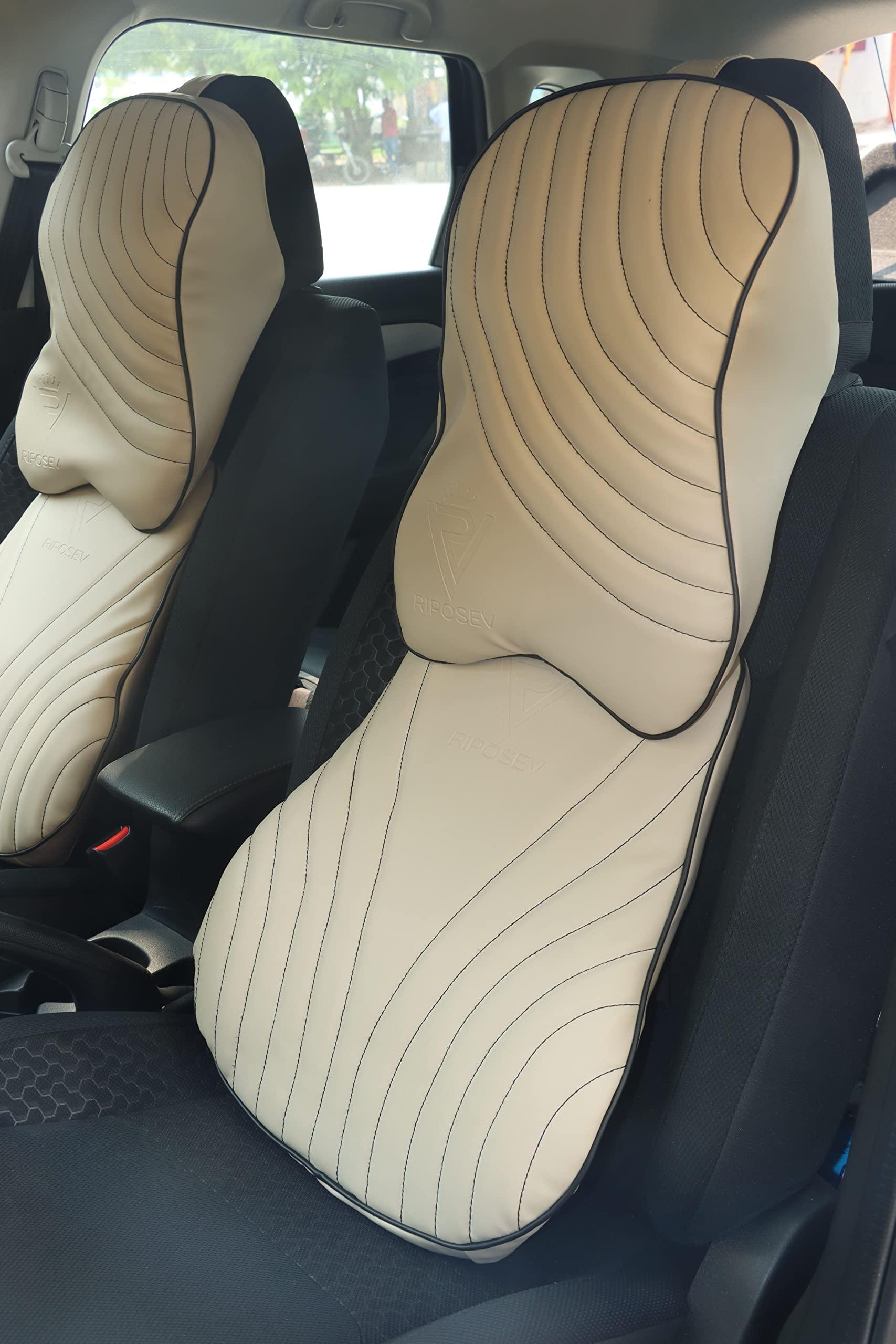 RIPOSEV RIPOSEV DREAMER SITMAX Orthopedic Full Lumbar Support for Chair & Car Seat Backrest Cushion for Back Pain Relief - Back Rest Support Back Support Pillow Memory Foam Cushion(Royal Beigh)