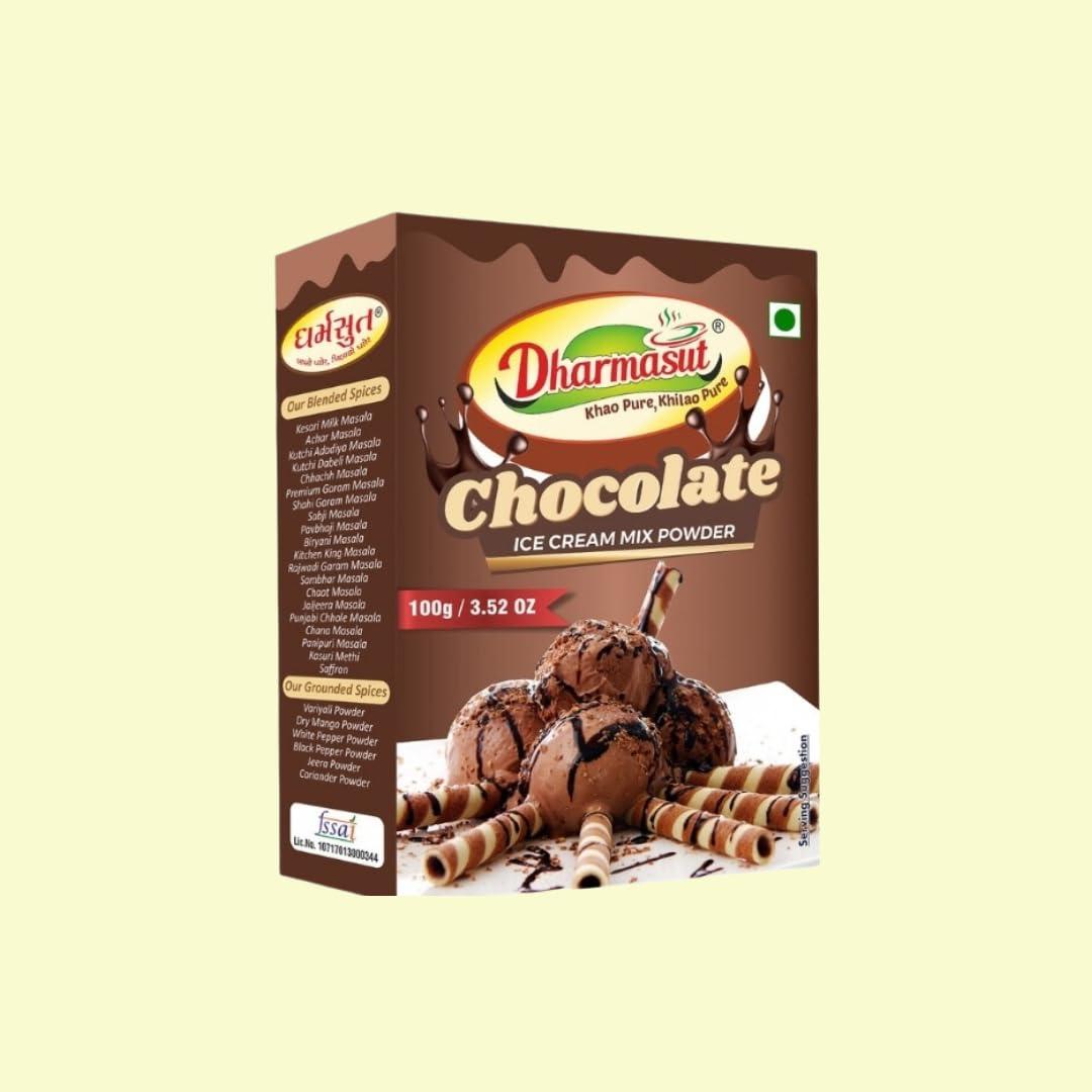 Dharmasut 2 Vanilla + 2 Chocolate Instant Ice Cream Mix Powder | Combo of 4