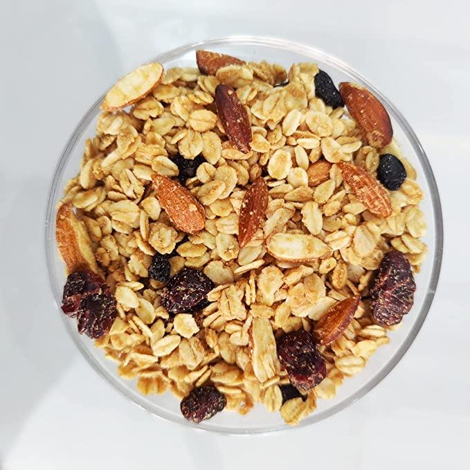 ketosy Ketosy Crunchy Granola Breakfast Cereal 1 Kg - Almonds, Cranberries & Black raisin(Granola Special)