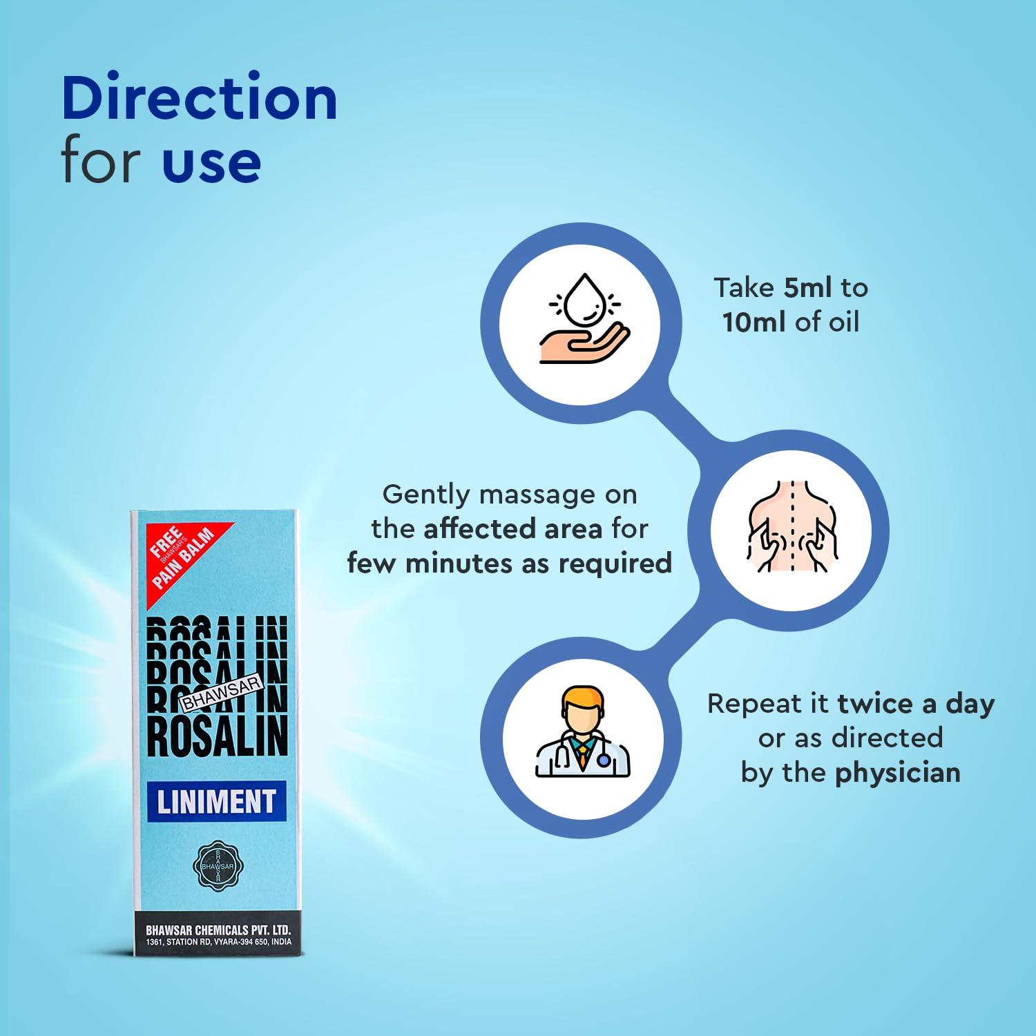 BHAWSAR ROSALIN, MAN AND WOMAN BHAWSAR Rosalin Liniment Oil 80ml (Pack of 6)