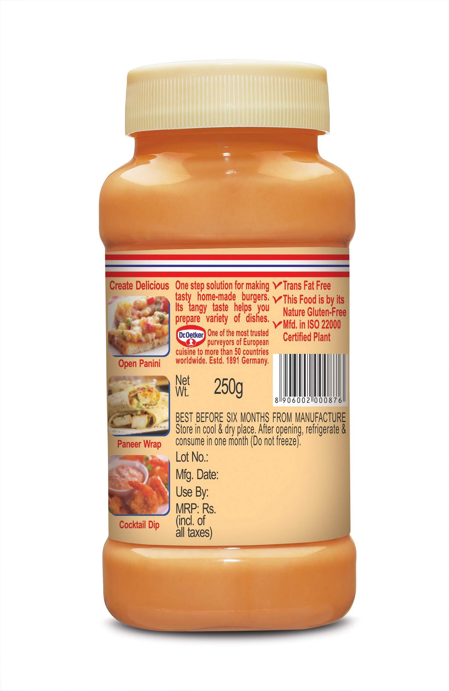 Dr. Oetker Dr. Oetker Funfoods Vegetarian Mayonnaise Combo -Veg Mayonnaise Original 250 Gram, Veg Mayonnaise Garlic 250 Gram and Burger Mayonnaise 250 Gram