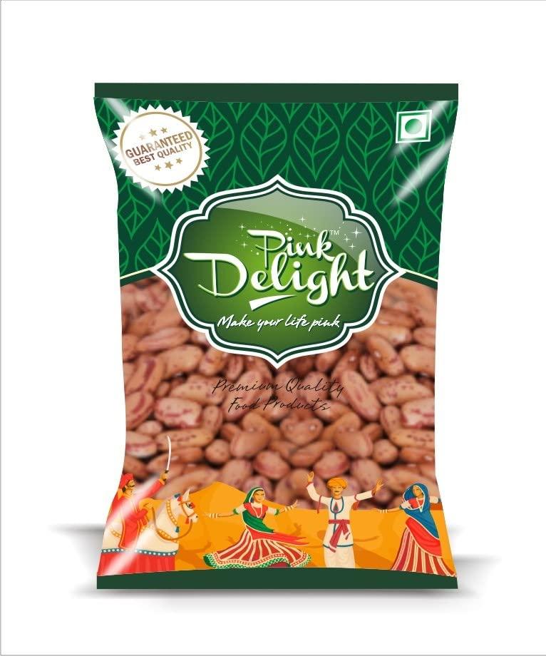 Pink Delight Pink Delight Premium Rajma Chitra (Pink Rajma) | Kidney Beans | Gluten Free | 100% Dry and Unpolished | 1 Kg Pack