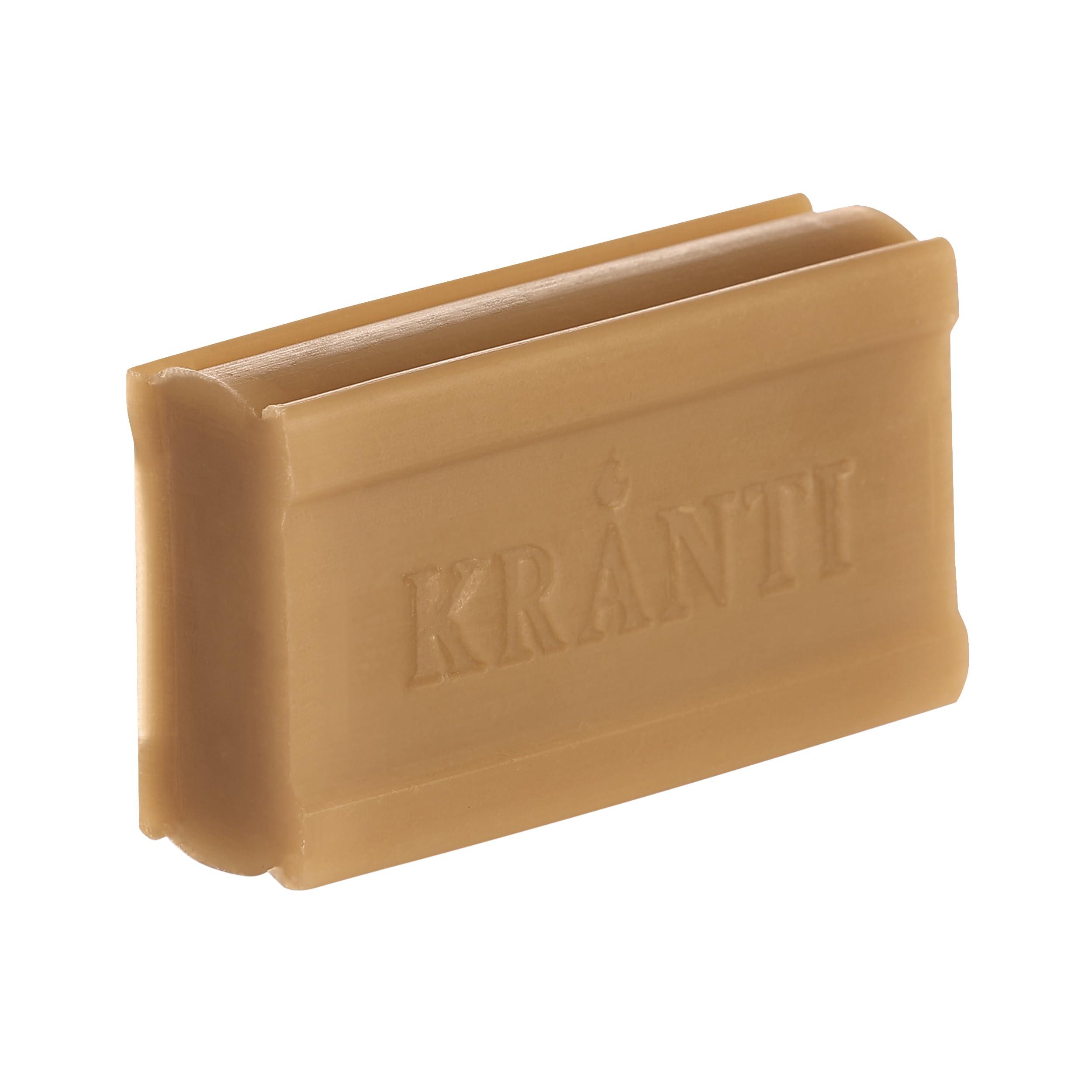Kranti Kranti Brown Laundry Soap | Transparent Detergent Bar (Pack of 5 x 100g)