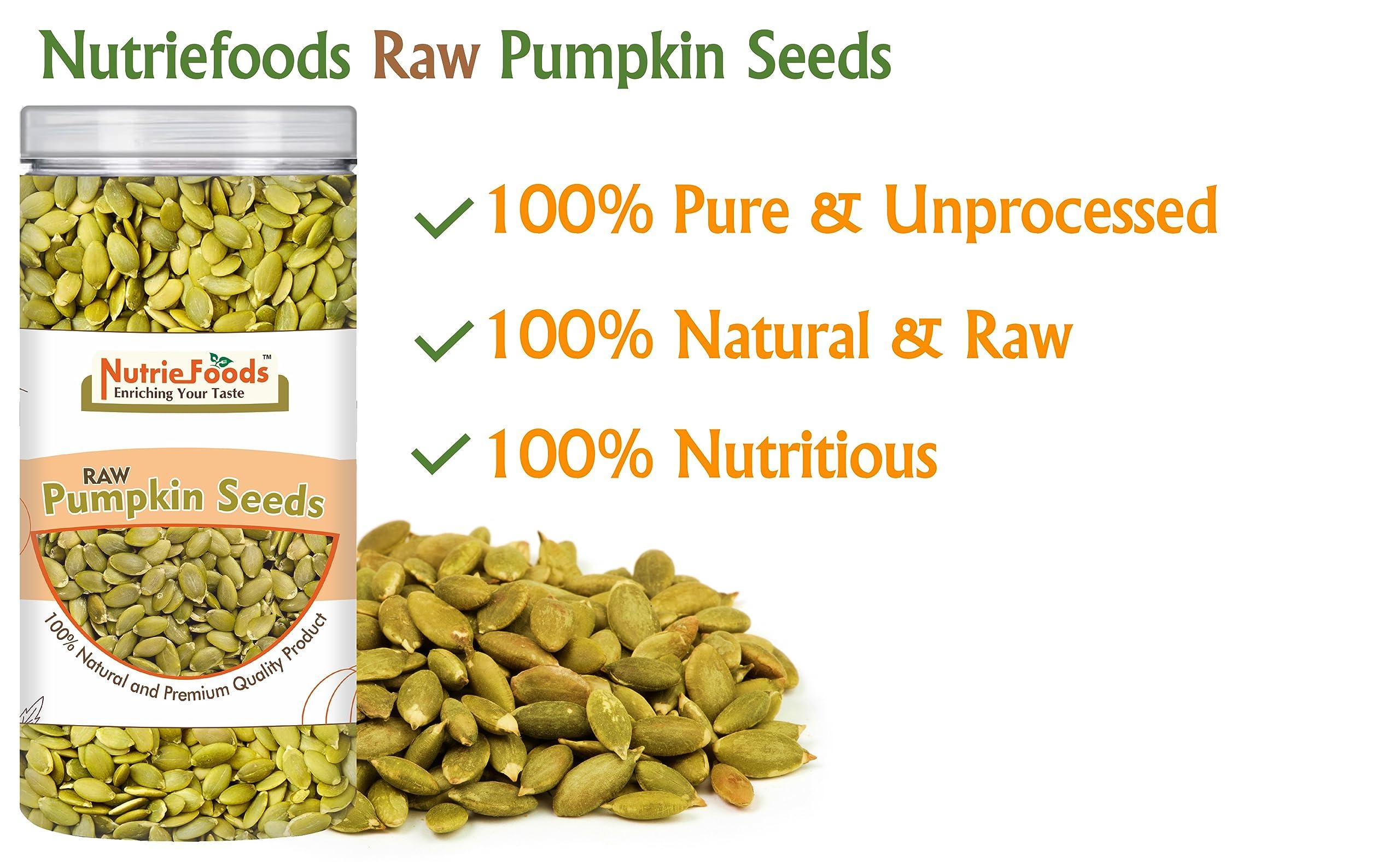 \"NUTRIEFOODS\" Enriching Your Taste \"NUTRIEFOODS\" Enriching Your Taste Raw Pumpkin and Flax Seeds Combo (Pack Of 2)| Power Packed with Nutrition | 100% Raw & Minimal Processed Natural Product (400g)