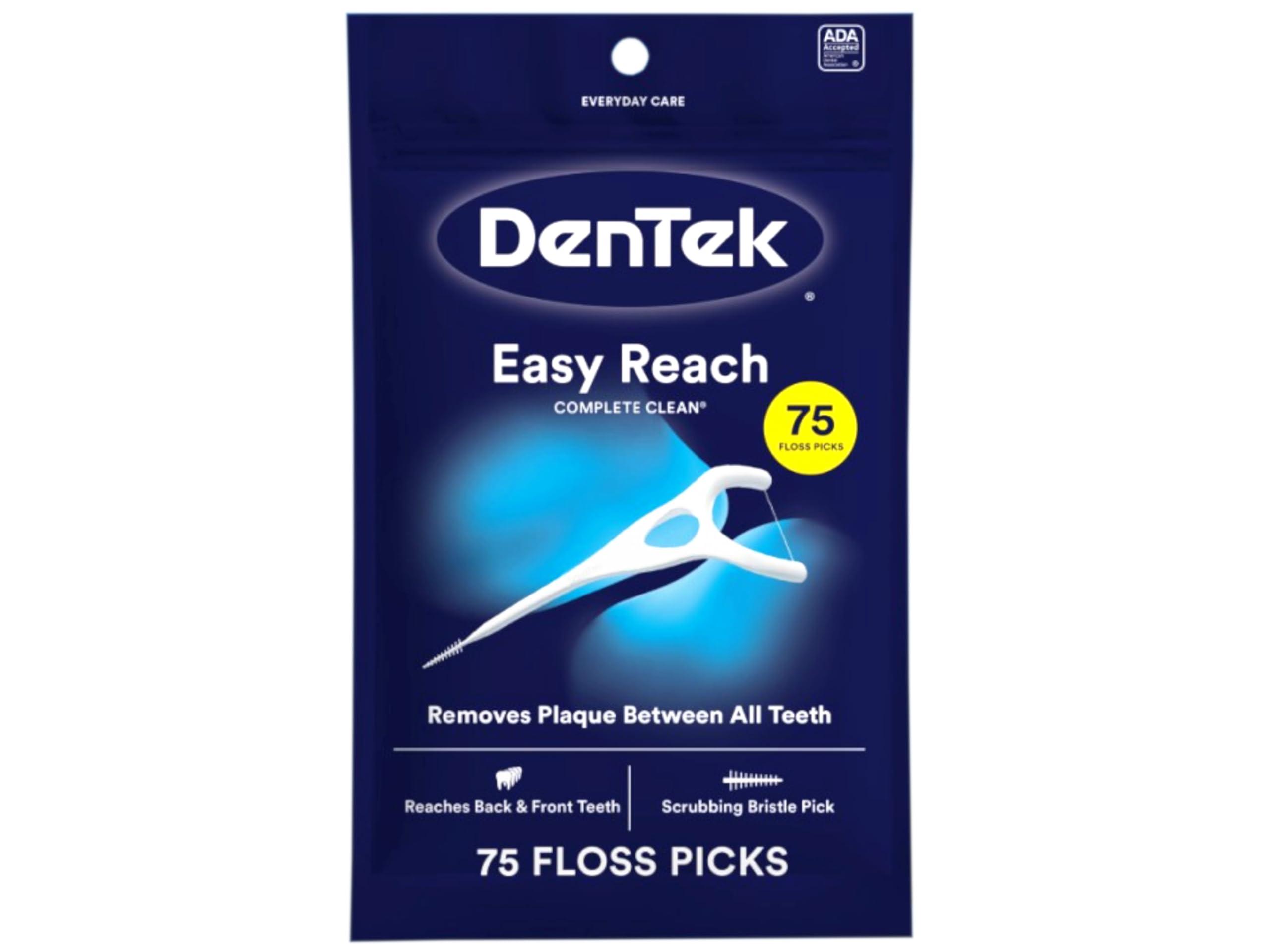 DenTek Dentek Floss Picks Complete Clean Back Teeth 75 Count (3 Pack)