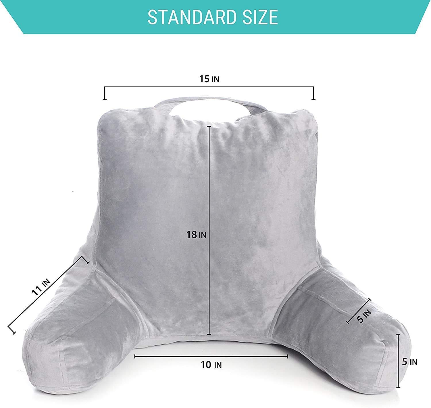 PUM PUM PumPum Back Rest Reading Pillow with Arm Rest - Comfortable Support for Reading, Watching TV, or Relaxing (Green)